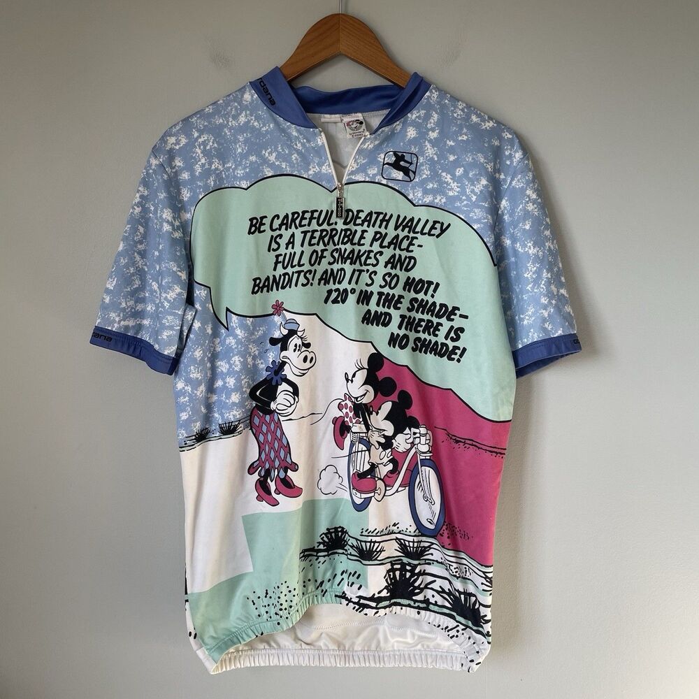 Giordana Vtg Cycling Jersey Top Disney Mickey Mini Mouse Multicolor Youth XXL